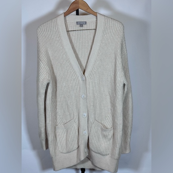 NWOT JCrew Ribbed V-neck cardigan sweater - Picture 3 of 8